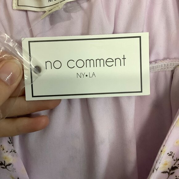 No Comment NY.LA High-Low Maxi Dress Spaghetti Strap Light Floral Women Medium - Picture 4 of 9